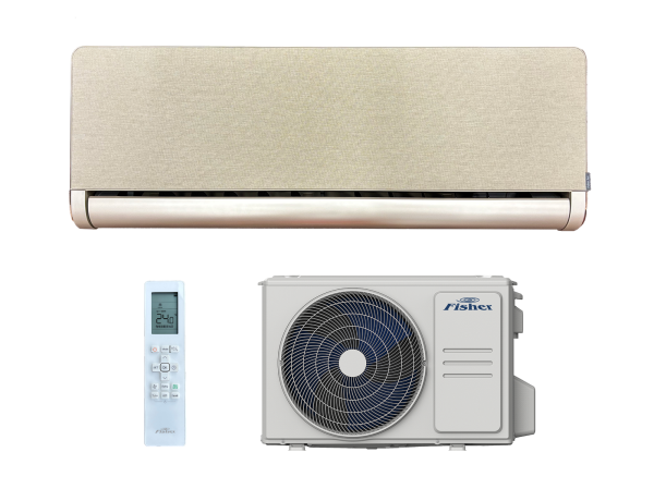 Fisher FSAIF-ART-124AE3-G-BR Arany-Aranybarna Textil Előlapos Inverteres Split klíma  (Cserélhető előlap!)
